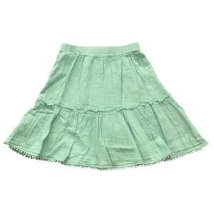 Peek Girls Size 10 Midi Light Green Skirt